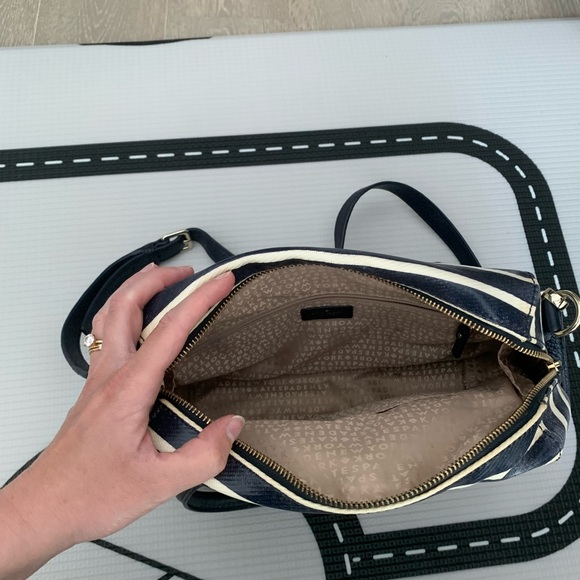 Blue and white striped Kate spade purse. - Picture 2 of 3